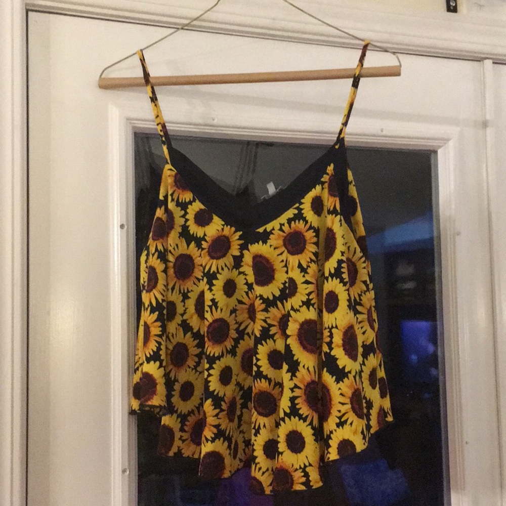 Charlotte Russe sunflower crop top